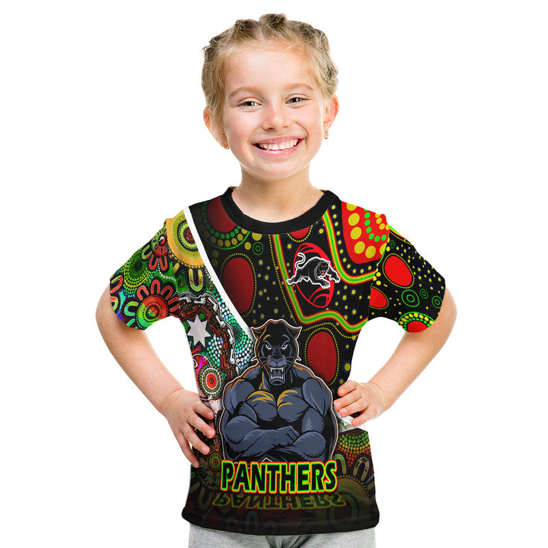 (Custom Personalised) Penrith Panthers T Shirt Strong Panthers Legend With Special Aboriginal Style LT9 - Vibe Hoodie Shop