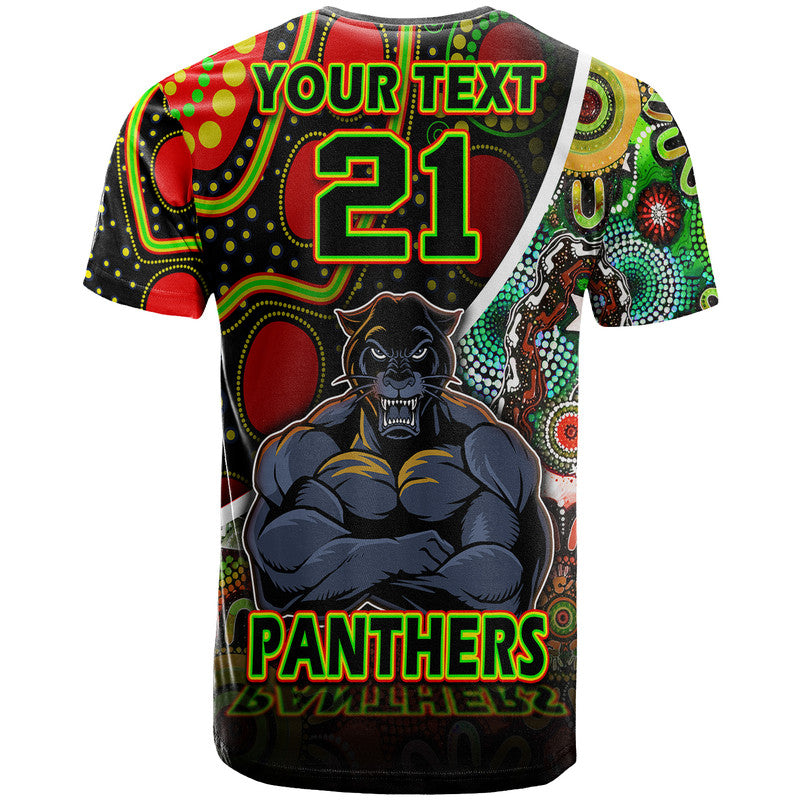 (Custom Personalised) Penrith Panthers T Shirt Strong Panthers Legend With Special Aboriginal Style LT9 - Vibe Hoodie Shop