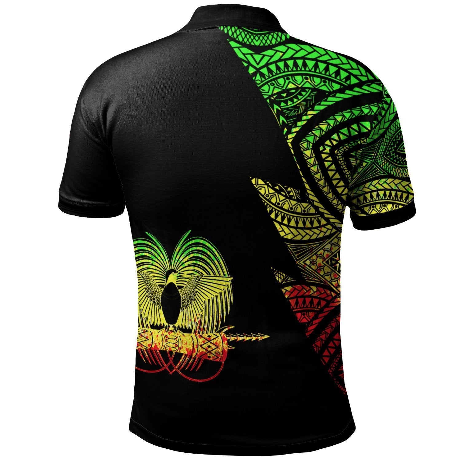 Papua New Guinea Custom Personalized Polo Shirt - Flash Style Reggae - Vibe Hoodie Shop