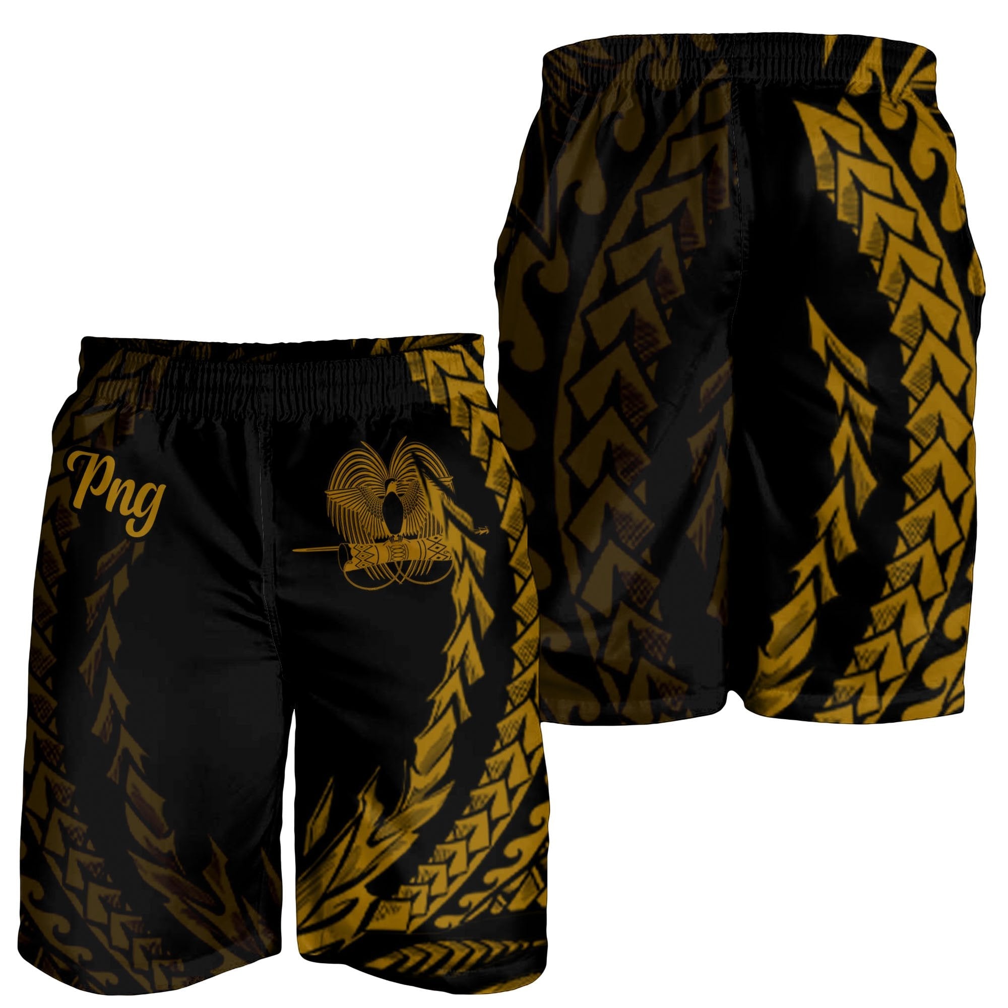 Papua New Guinea Men's Shorts - Wings Style - Vibe Hoodie Shop