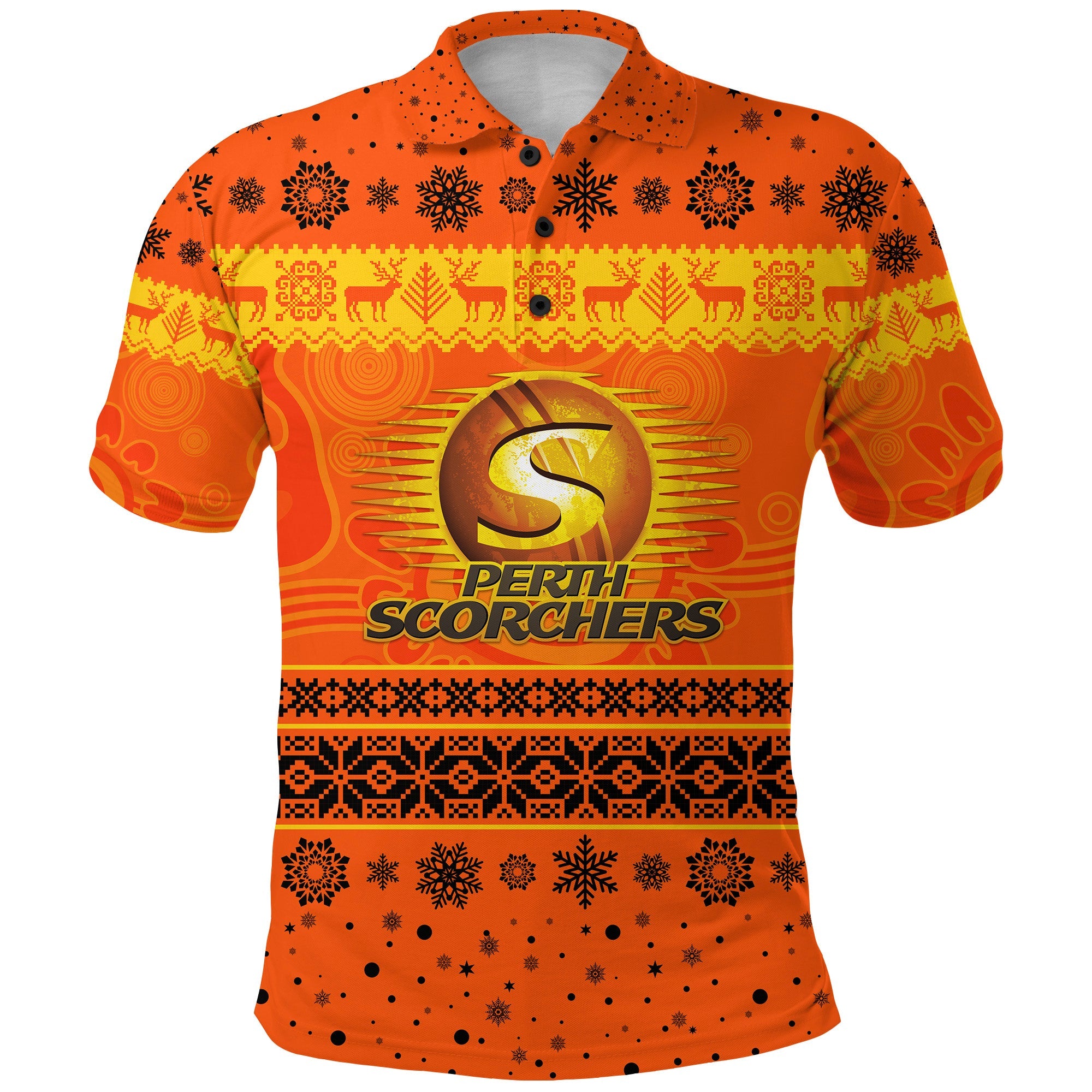 (Custom Personalised) Perth Scorchers Polo Shirt Christmas Simple Style - Vibe Hoodie Shop