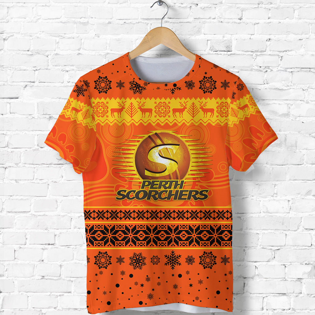 Perth Scorchers T shirt Christmas Simple Style - Vibe Hoodie Shop