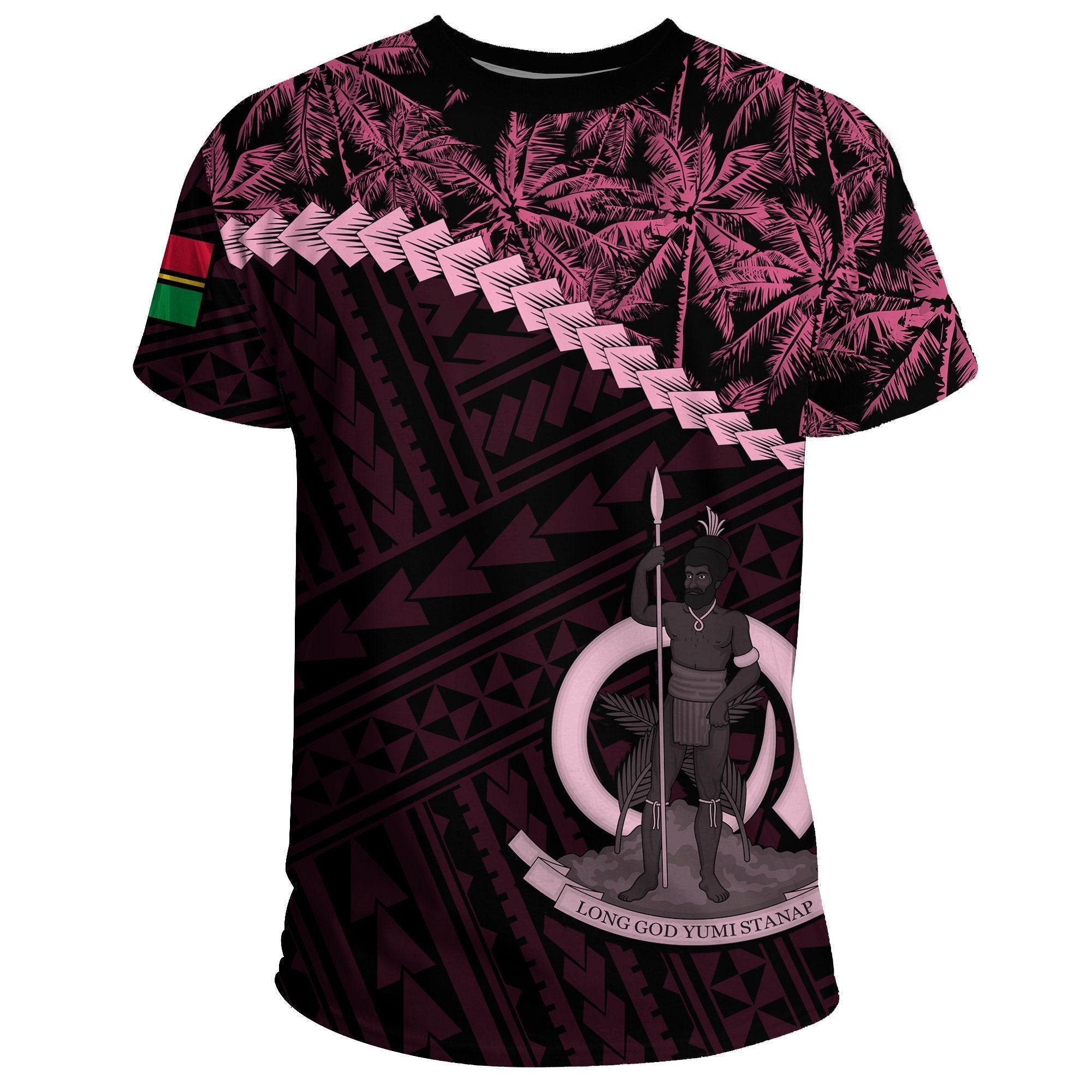 Vanuatu T shirt Pink Coconut - Vibe Hoodie Shop