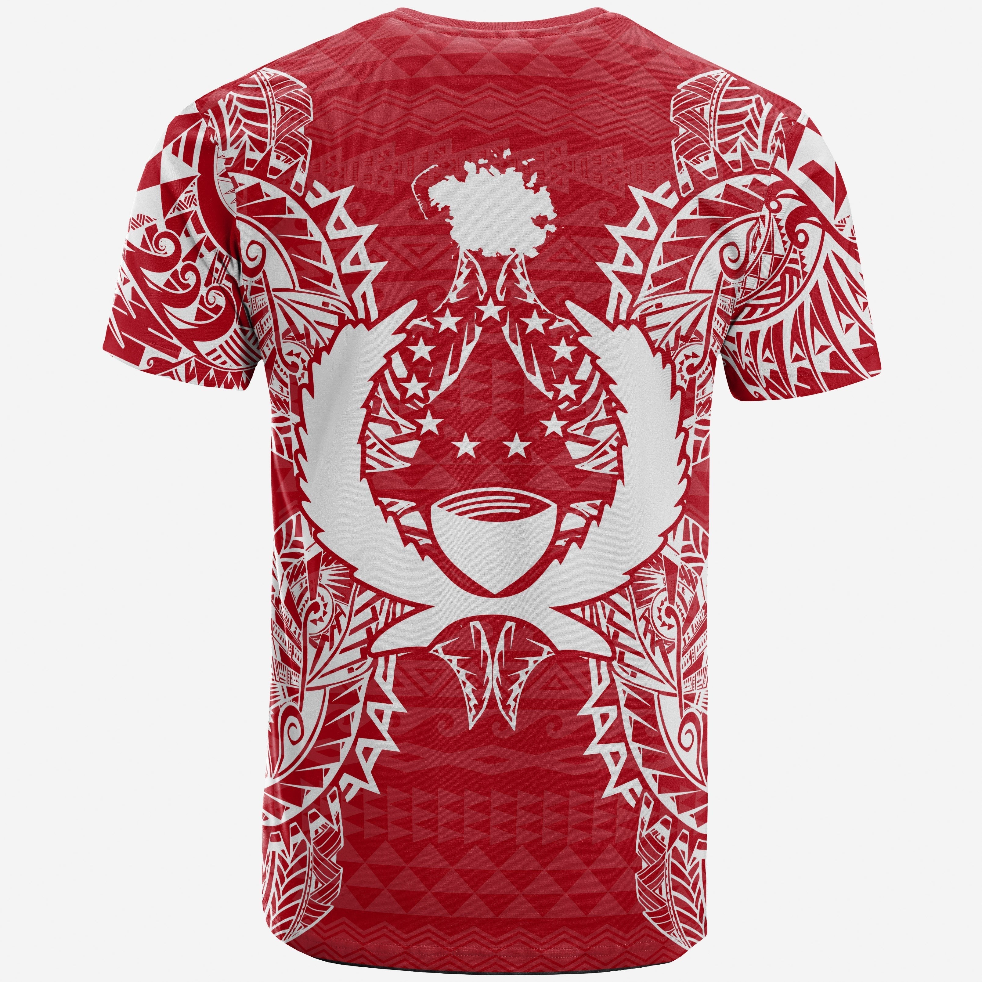 Vibe Hoodie Pohnpei All T shirt - Pohnpei Flag Map Polynesian Tattoo Red White - Vibe Hoodie Shop