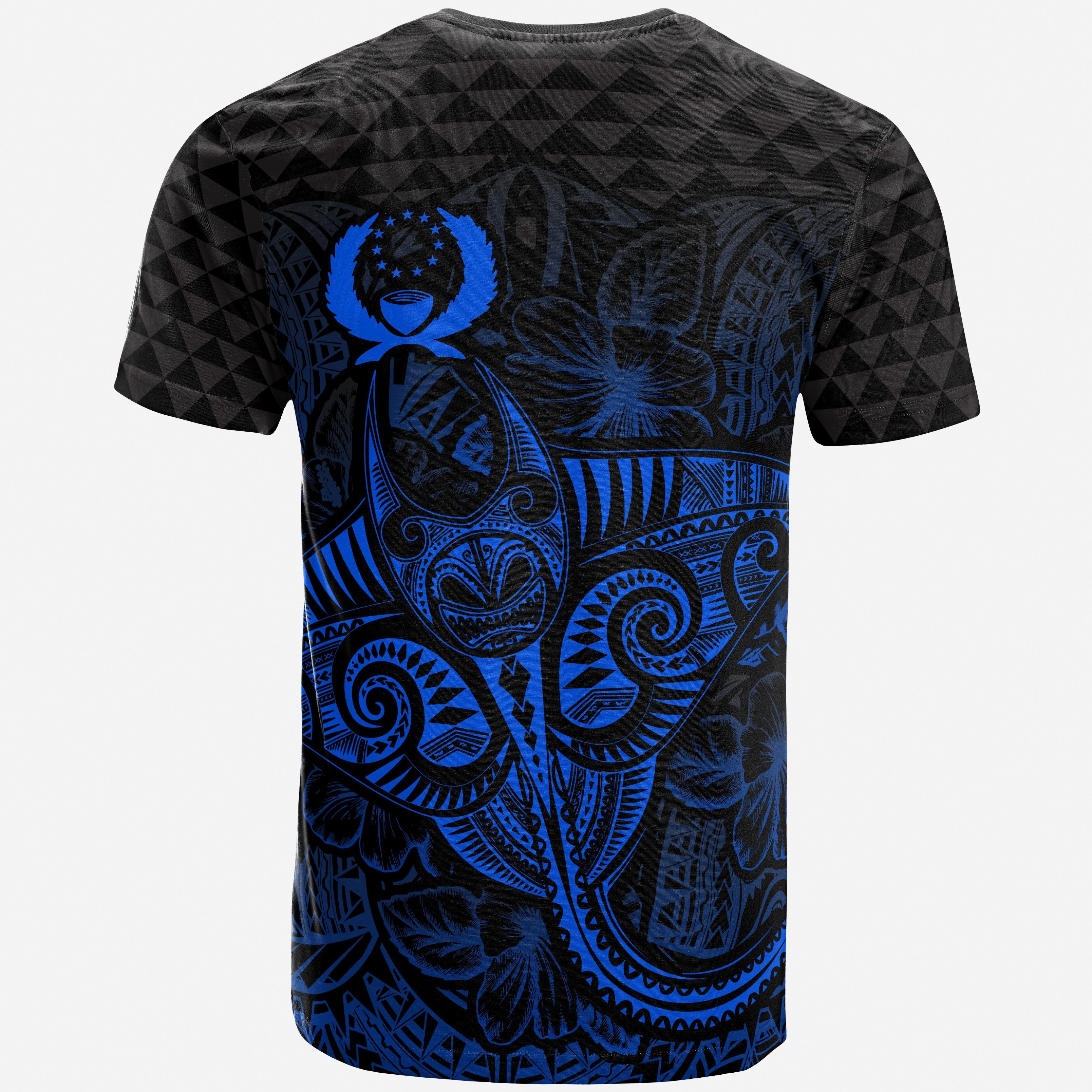 Vibe Hoodie Pohnpei Polynesian T shirt - Manta Ray And Hibiscus - Vibe Hoodie Shop