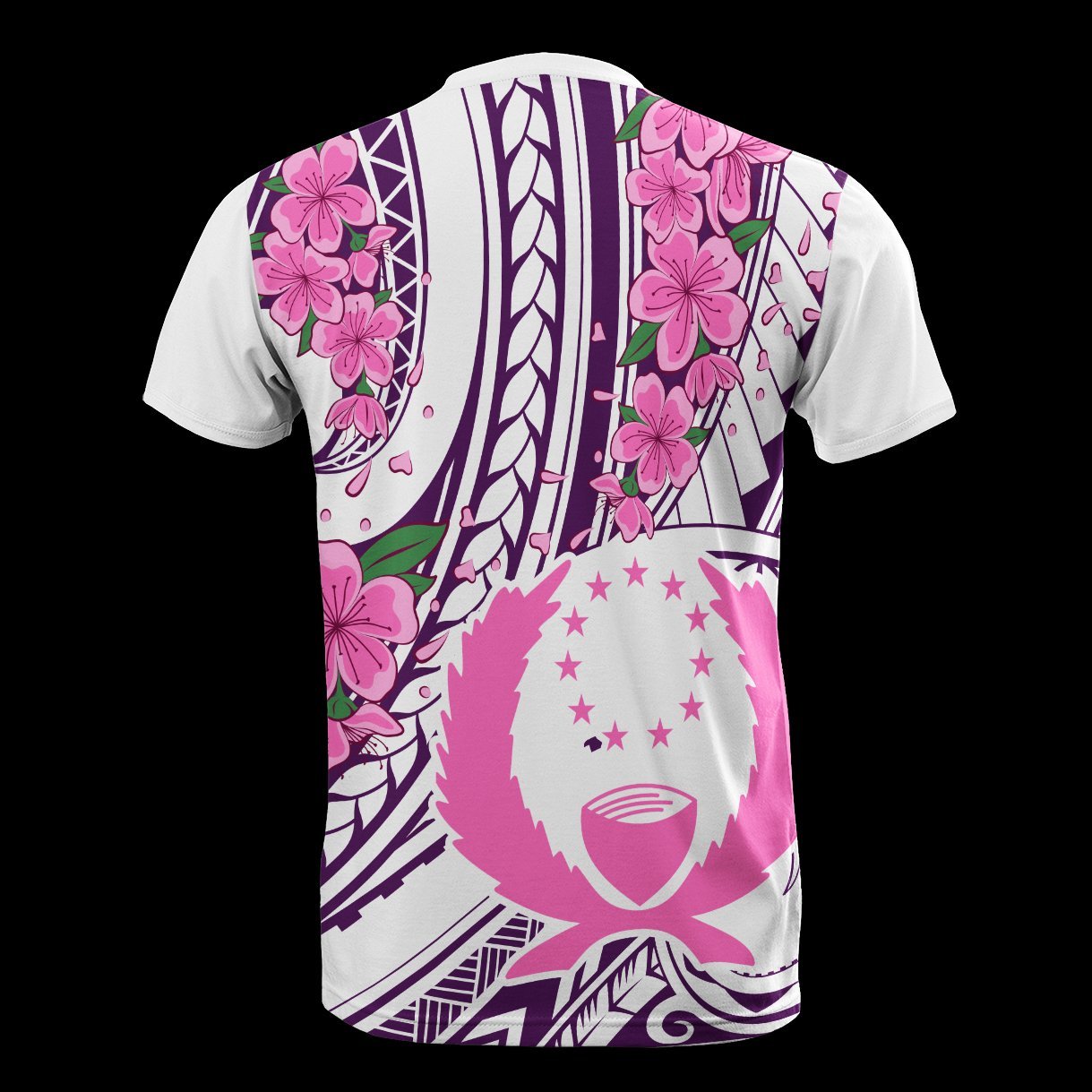 Vibe Hoodie Pohnpei Micronesian T shirt - Flower Purple White - Vibe Hoodie Shop