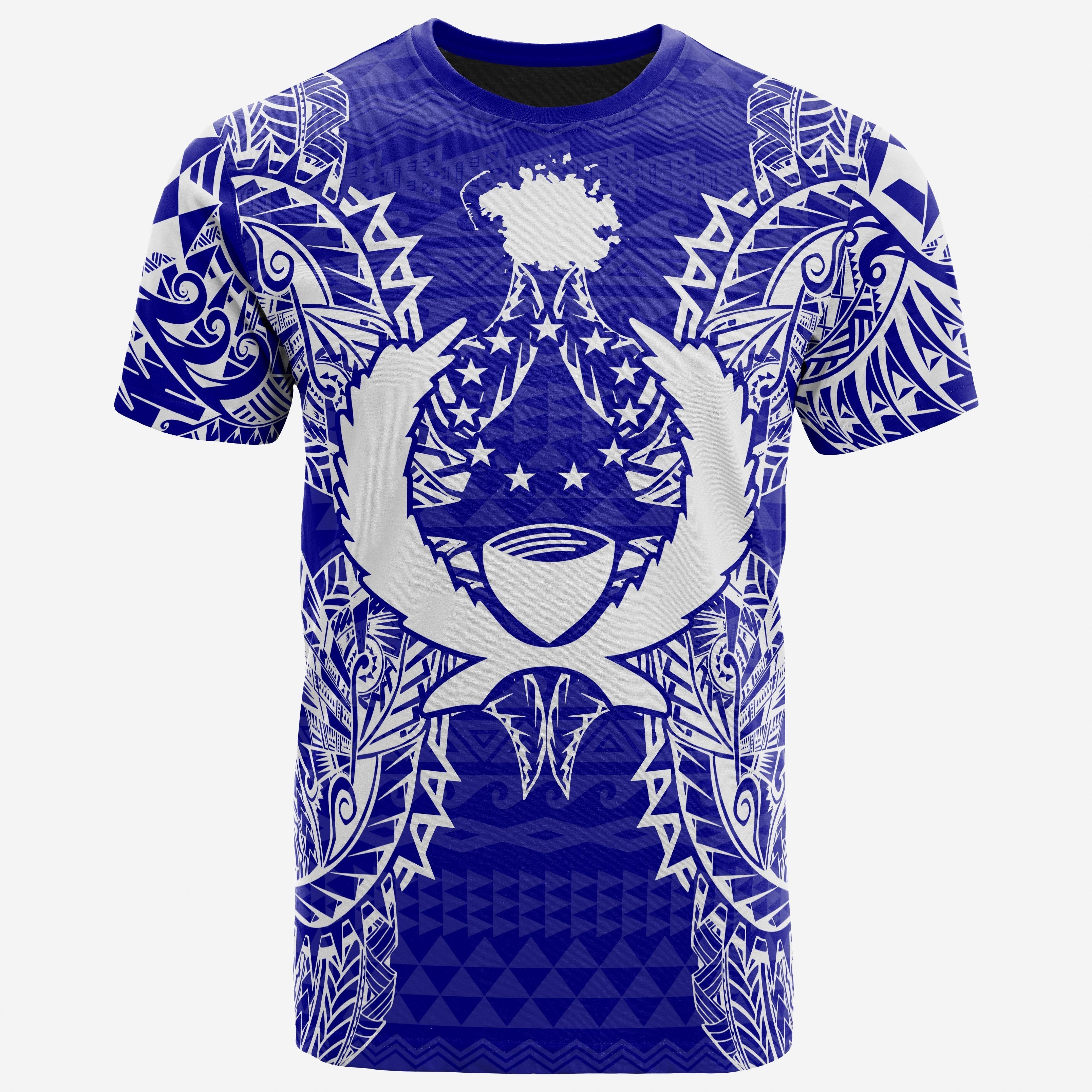 Vibe Hoodie Pohnpei All T shirt - Pohnpei Flag Map Polynesian Tattoo Blue - Vibe Hoodie Shop