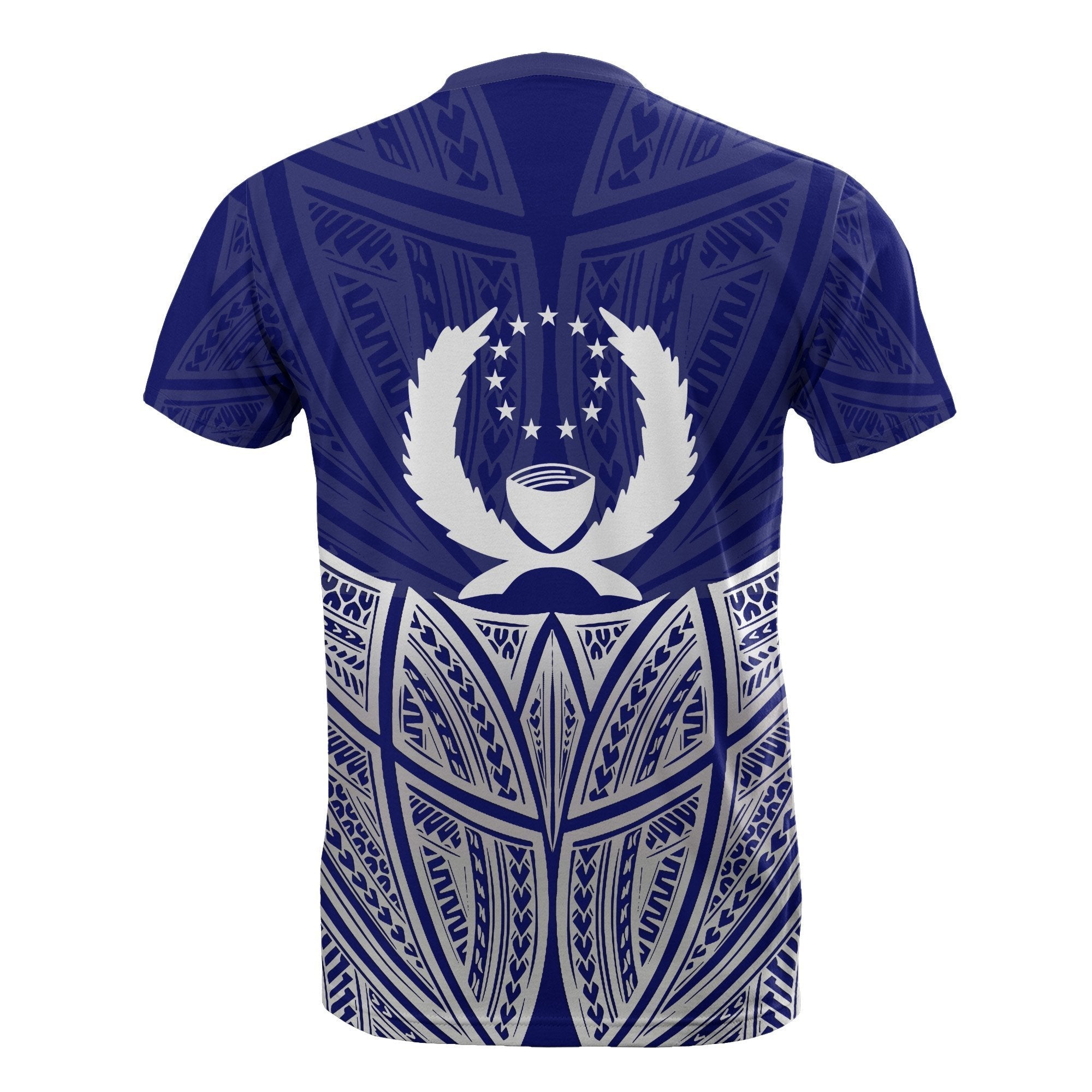 Vibe Hoodie Pohnpei Polynesian Custom Personalised T shirt Blue Pride Map And Seal - Vibe Hoodie Shop