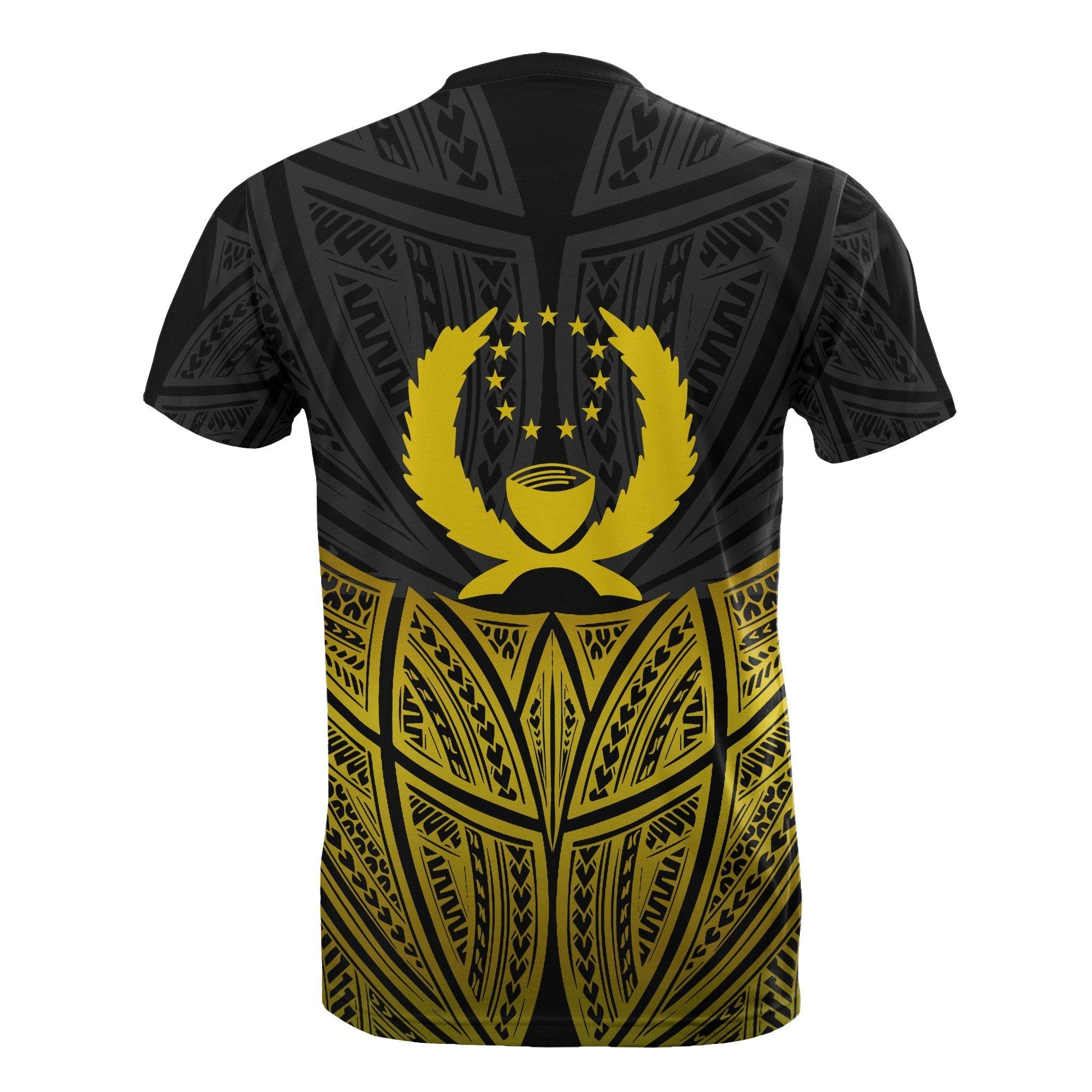 Vibe Hoodie Pohnpei Polynesian T shirt Gold Pride Map And Seal - Vibe Hoodie Shop