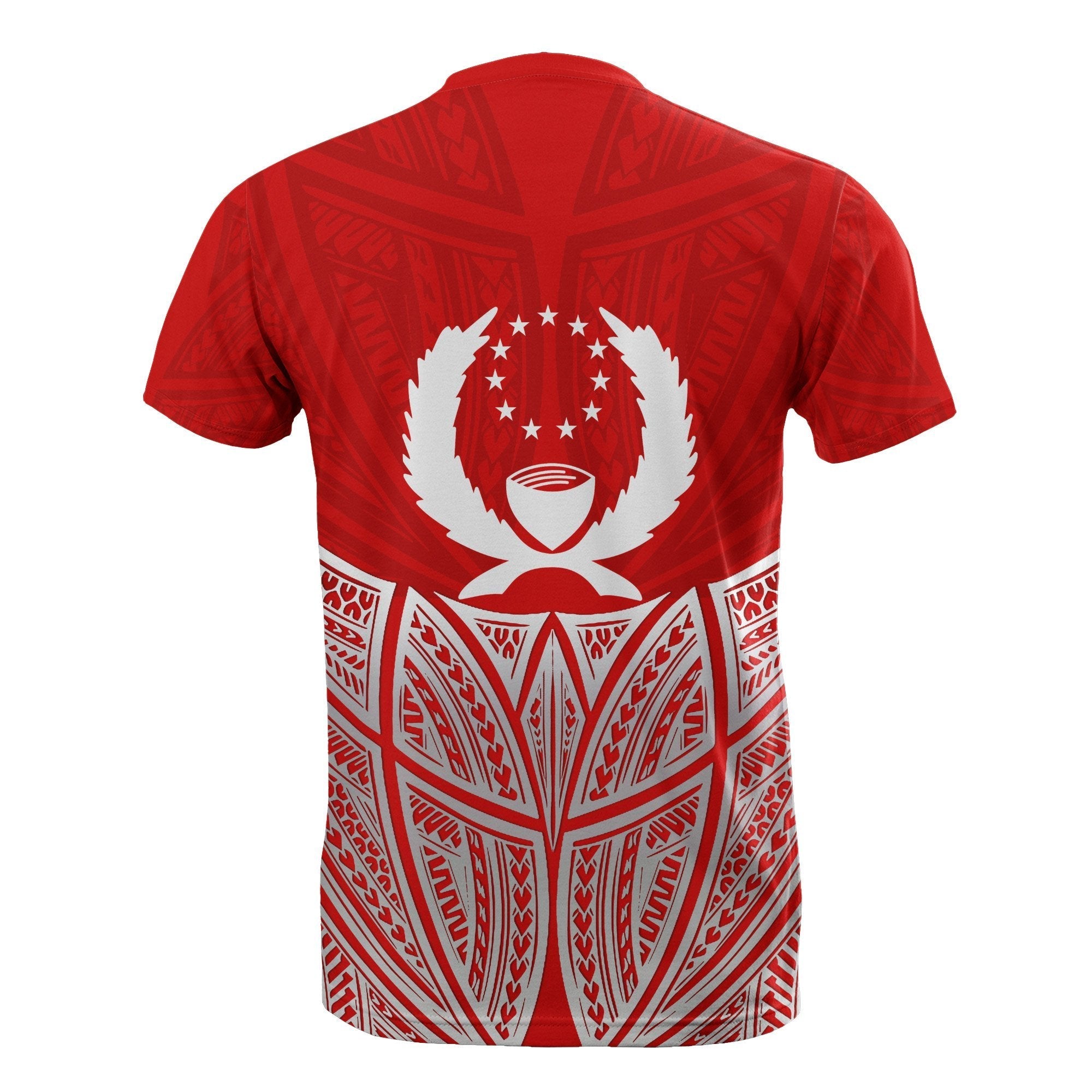 Vibe Hoodie Pohnpei Polynesian T shirt Red Pride Map And Seal - Vibe Hoodie Shop