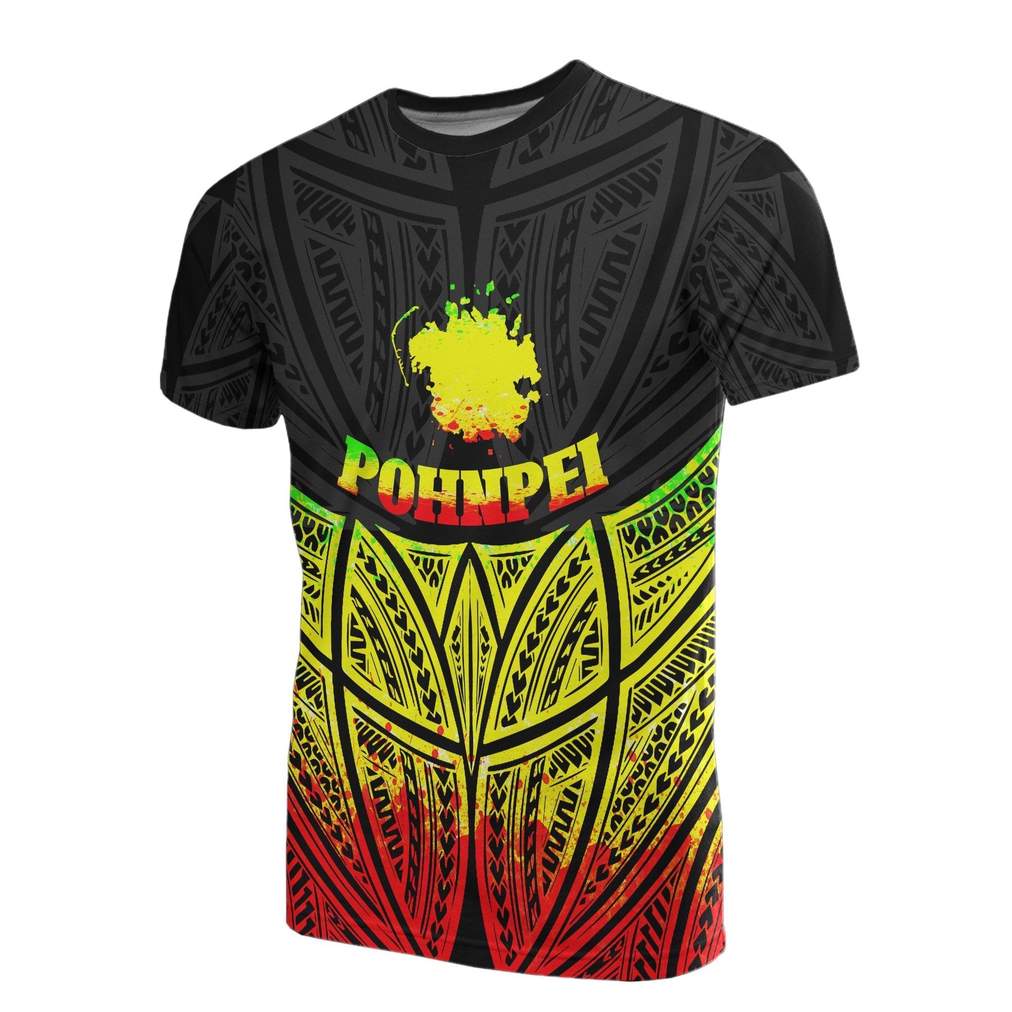 Vibe Hoodie Pohnpei Polynesian T shirt Reggae Pride Map And Seal - Vibe Hoodie Shop