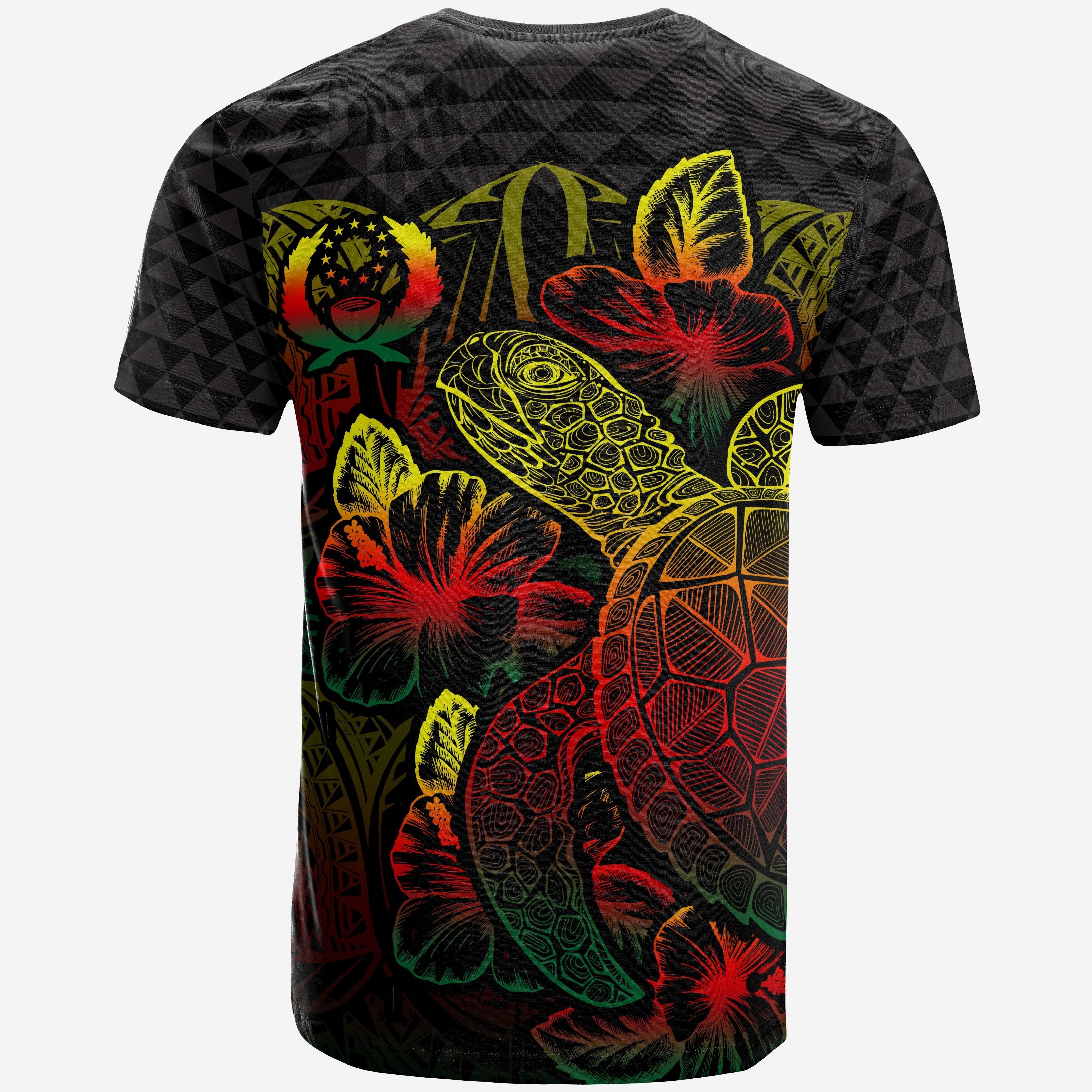 Vibe Hoodie Pohnpei T shirt - Pohnpei FLag Turtle Hibiscus Reggae - Vibe Hoodie Shop