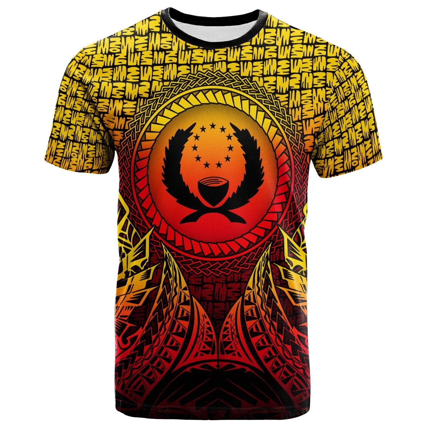 Vibe Hoodie Pohnpei Micronesian T shirt - Circle Pattern Yellow - Vibe Hoodie Shop