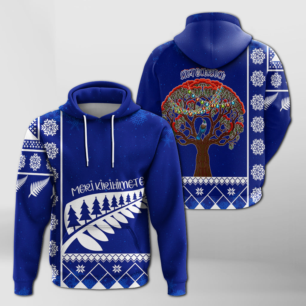 Aotearoa Kirihimete Phutukawa And Silver Fern Hoodie LT7 - Vibe Hoodie Shop