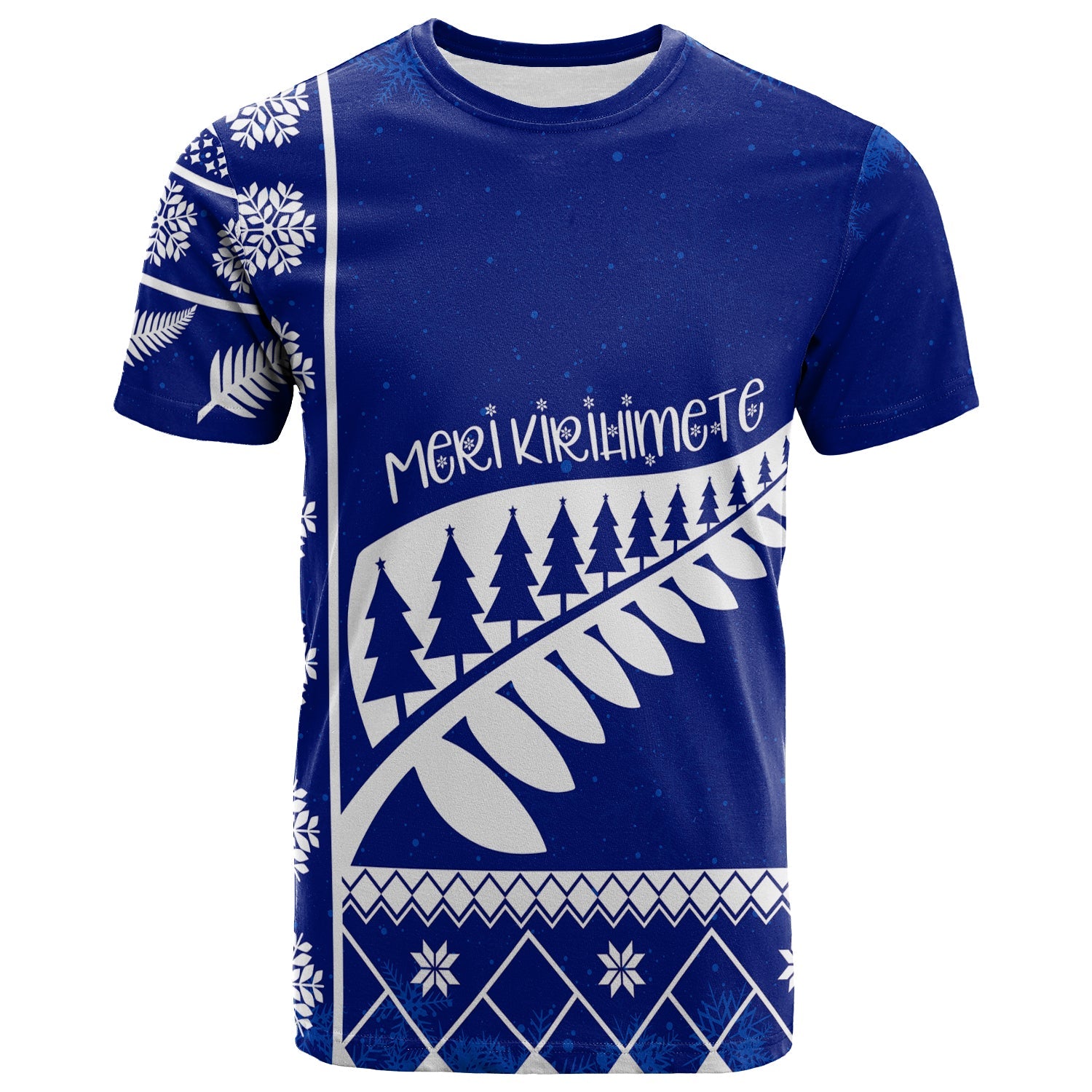 Aotearoa Kirihimete Phutukawa And Silver Fern T shirt - Vibe Hoodie Shop