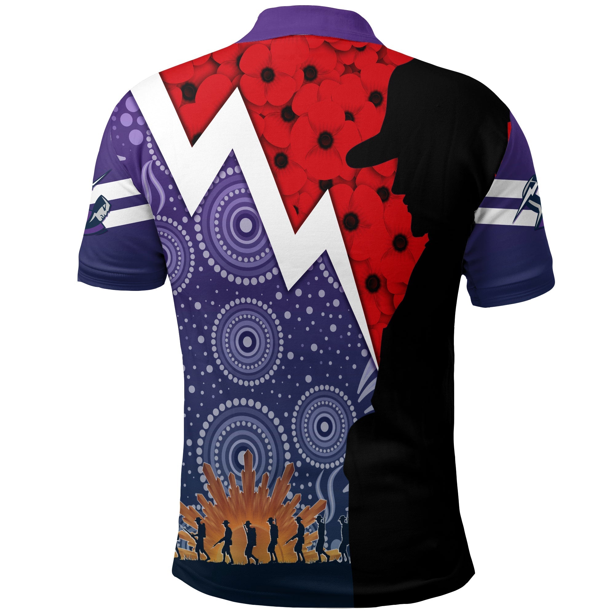 Melbourne Storm Rugby Polo Shirt ANZAC Day Thunder Style - Vibe Hoodie Shop