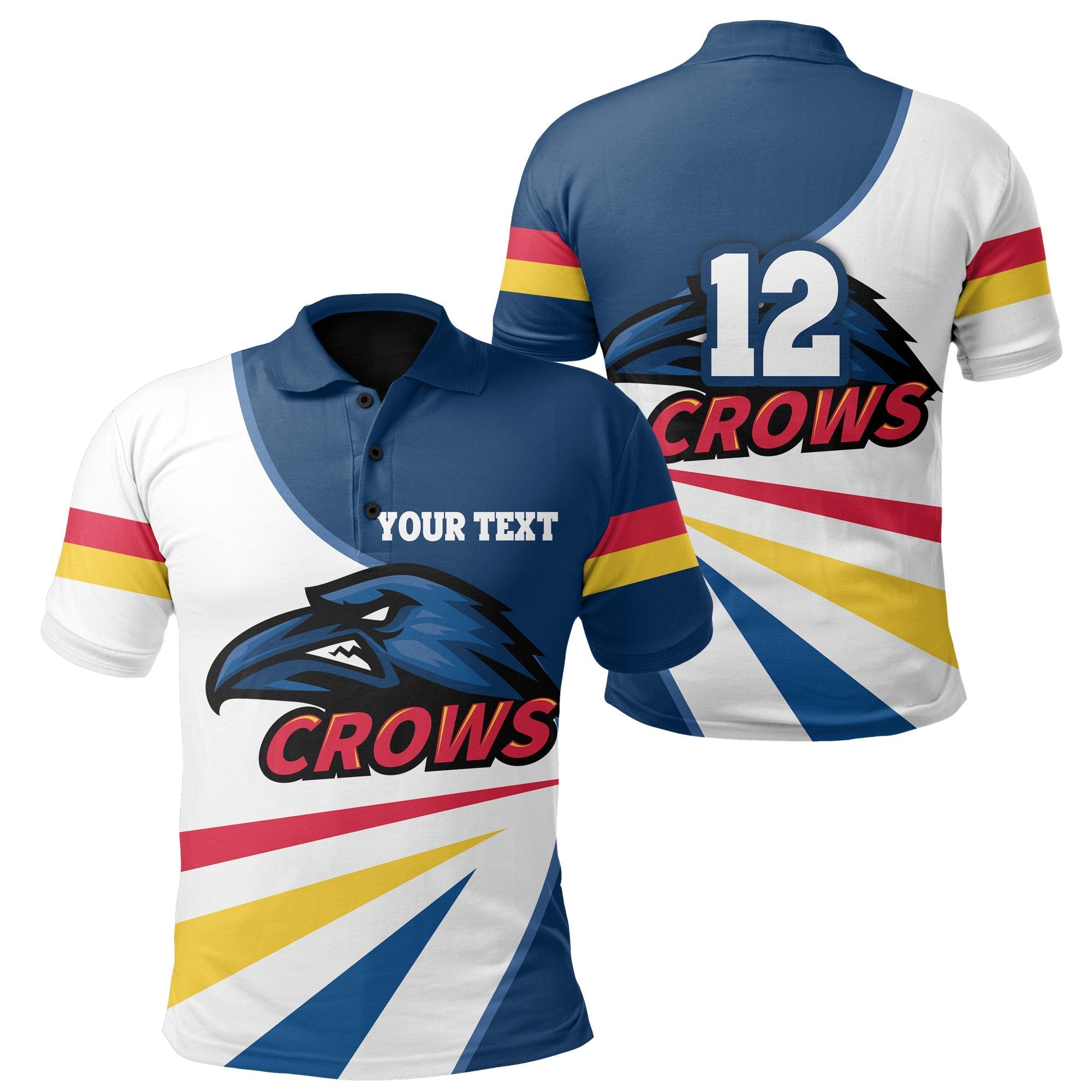 (Custom Personalised) Adelaide Polo Shirt Crows Sport Style - Vibe Hoodie Shop