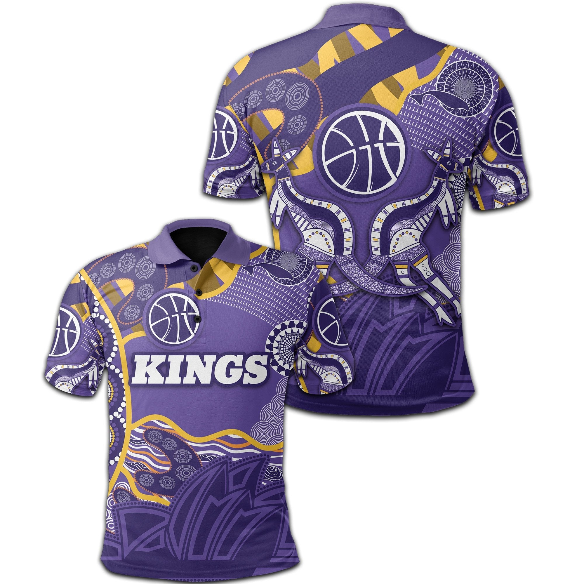 Kings Polo Shirt Sydney Aboriginal Art - Vibe Hoodie Shop