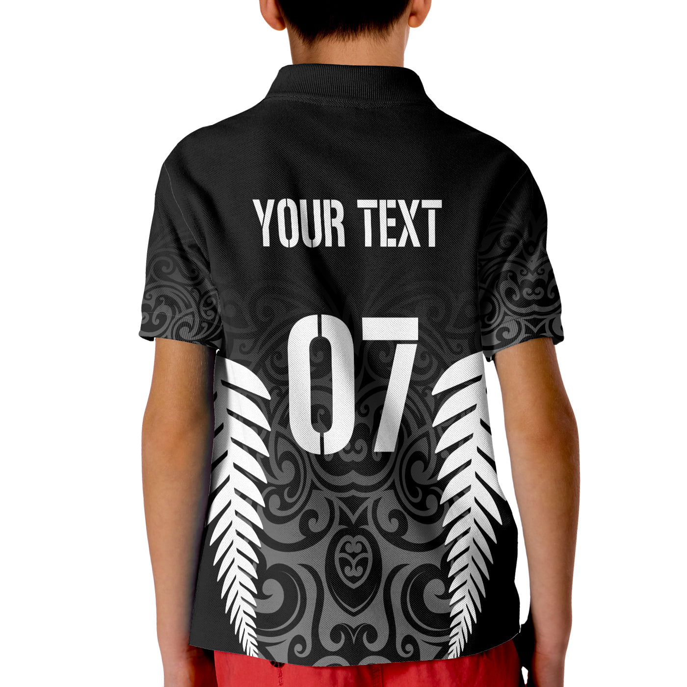 Personalised New Zealand Rugby Polo Shirt All Black Champion - Vibe Hoodie Shop