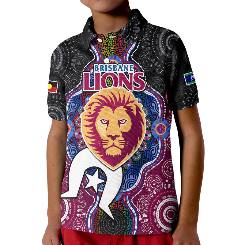 (Custom Personalised) Brisbane Lions Football NAIDOC Week Polo Shirt Indigenous LT9 - Vibe Hoodie Shop