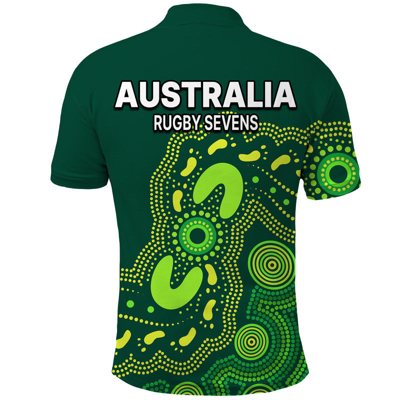 Australia Rugby Sevens Polo Shirt Aboriginal LT9 - Vibe Hoodie Shop