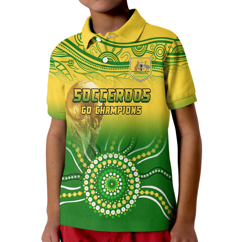 Australia Soccer Socceroos Go Champions Polo Shirt LT9 - Vibe Hoodie Shop