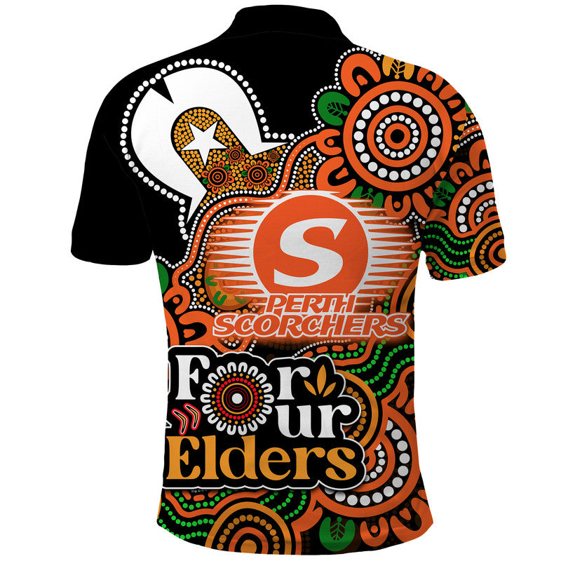 Perth Scorchers Cricket Polo Shirt NAIDOC Torres Strait For Our Elders LT9 - Vibe Hoodie Shop