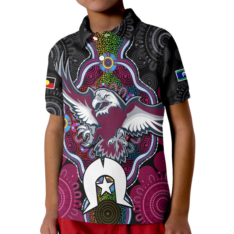 (Custom Personalised) Sea Eagles Rugby NAIDOC Week Polo Shirt Indigenous LT9 - Vibe Hoodie Shop