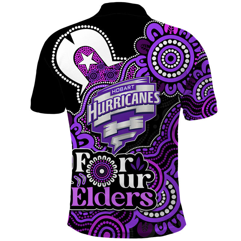 Hobart Hurricanes Cricket Polo Shirt NAIDOC Torres Strait For Our Elders LT9 - Vibe Hoodie Shop