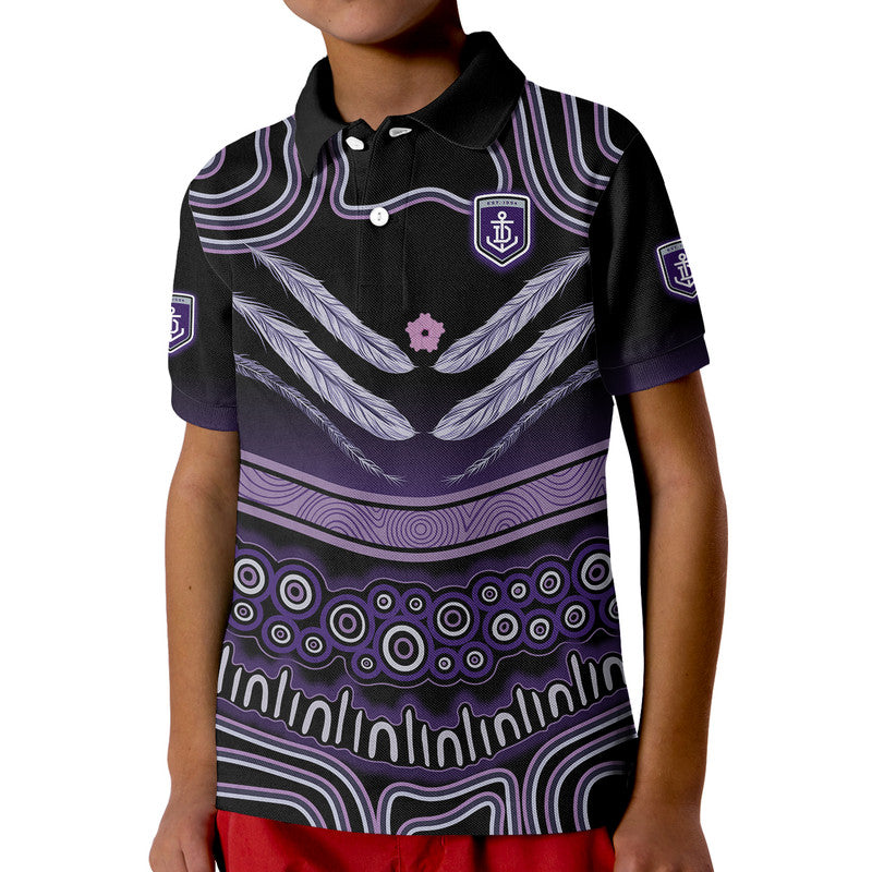 Fremantle Dockers Polo Shirt Freo Indigenous Style LT9 - Vibe Hoodie Shop