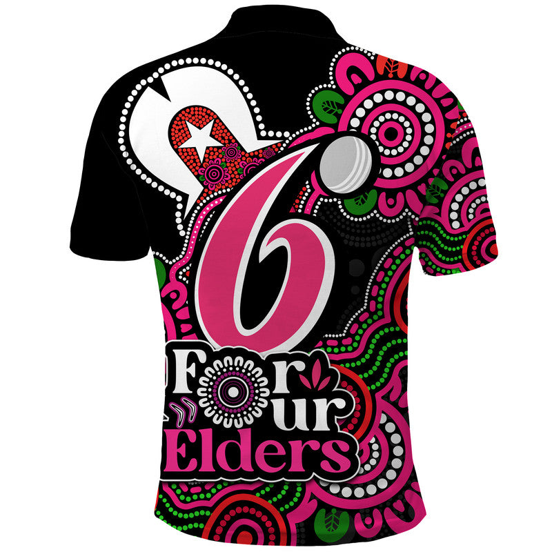 Sydney Sixers Cricket Polo Shirt NAIDOC Torres Strait For Our Elders LT9 - Vibe Hoodie Shop