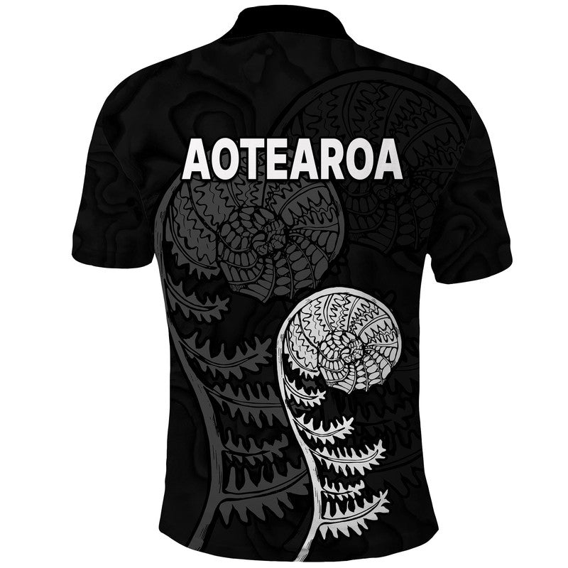 Aotearoa Silver Fern Polo Shirt LT9 - Vibe Hoodie Shop