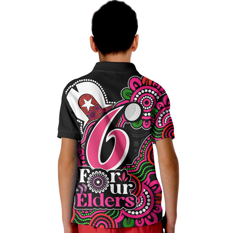 Sydney Sixers Cricket Polo Shirt NAIDOC Torres Strait For Our Elders LT9 - Vibe Hoodie Shop