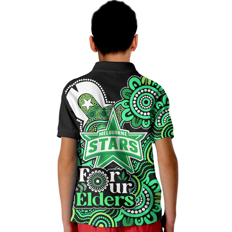 Melbourne Stars Cricket Kid Polo Shirt NAIDOC Torres Strait For Our Elders - Vibe Hoodie Shop