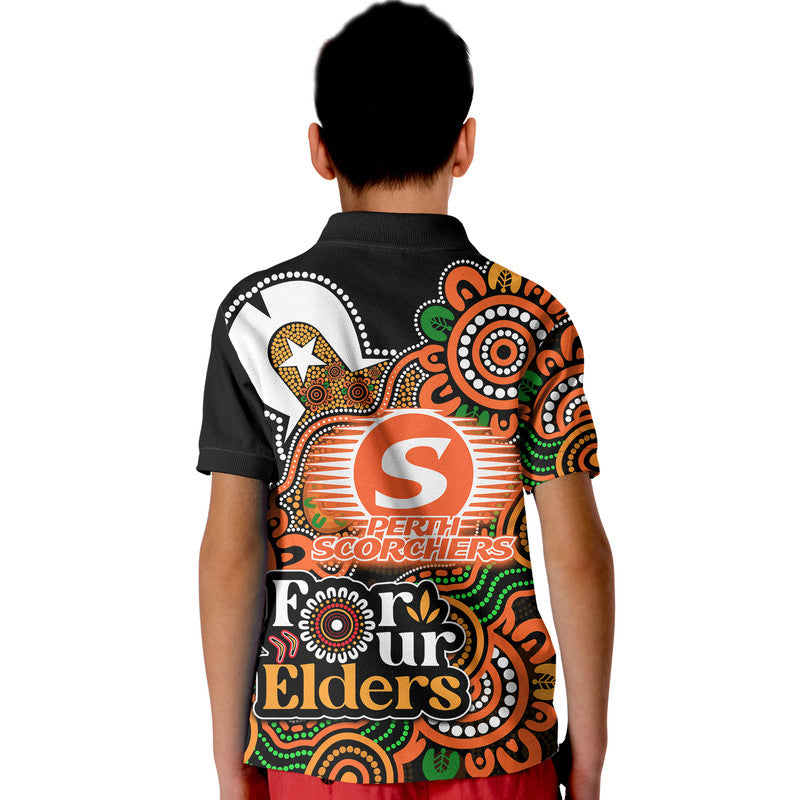 Perth Scorchers Cricket Polo Shirt NAIDOC Torres Strait For Our Elders LT9 - Vibe Hoodie Shop