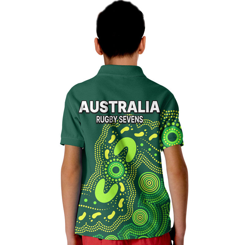 Australia Rugby Sevens Polo Shirt Aboriginal LT9 - Vibe Hoodie Shop