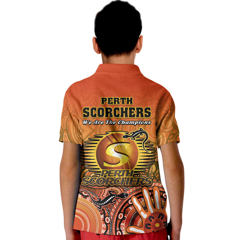 Perth Scorchers Champions Polo Shirt Lizard Indigenous Aboriginal LT9 - Vibe Hoodie Shop