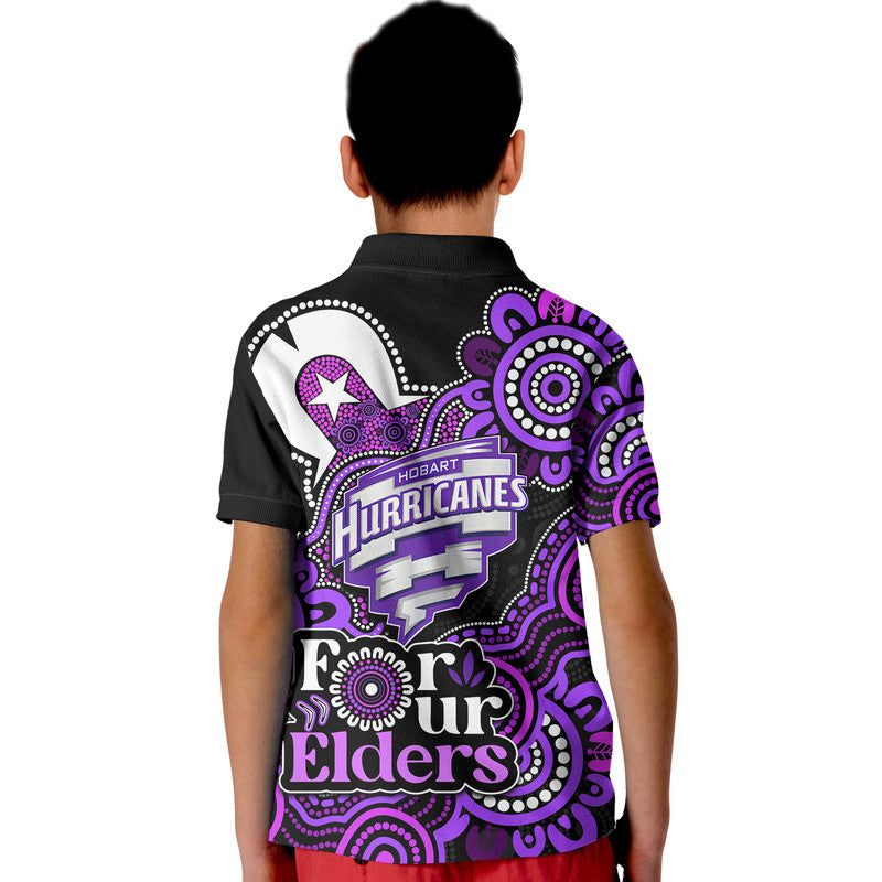 Hobart Hurricanes Cricket Polo Shirt NAIDOC Torres Strait For Our Elders LT9 - Vibe Hoodie Shop