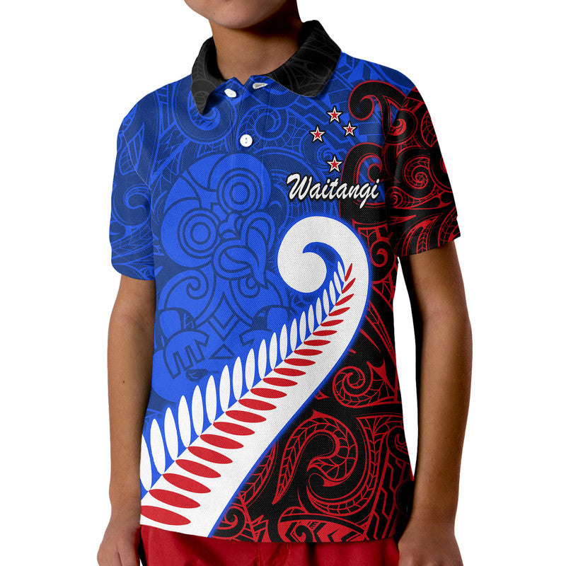 Waitangi Day Polo Shirt Aotearoa Hei Tiki Silver Fern LT9 - Vibe Hoodie Shop