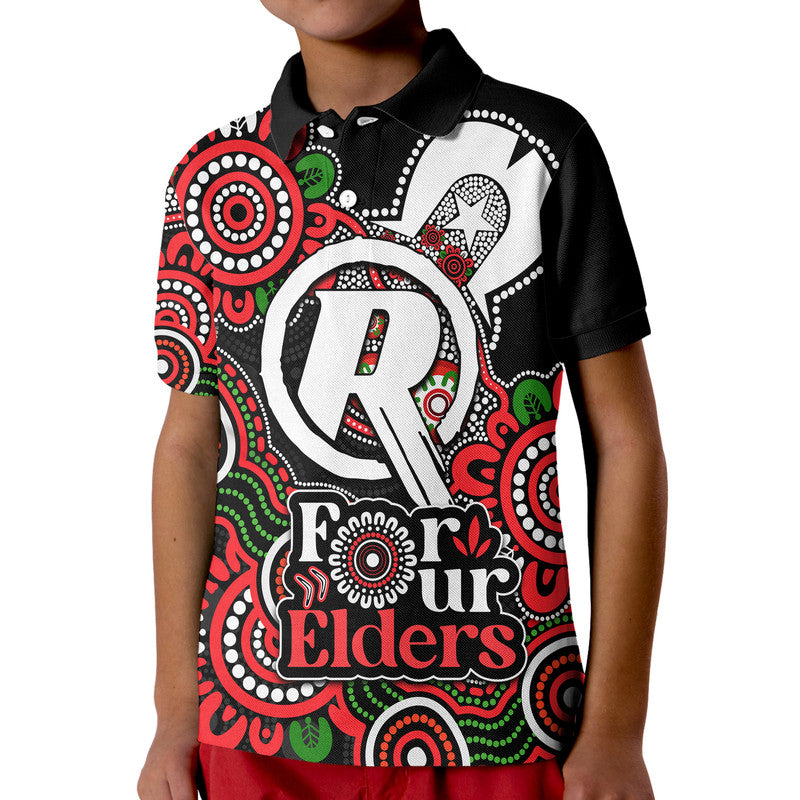 (Custom Personalised) Melbourne Renegades Cricket Kid Polo Shirt NAIDOC Torres Strait For Our Elders - Vibe Hoodie Shop