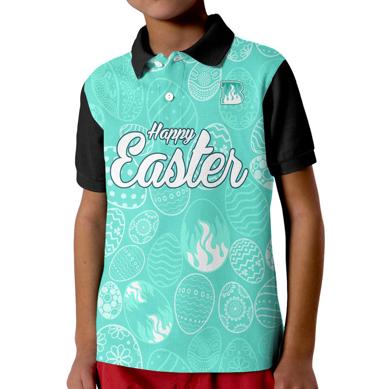 (Custom Personalised) Brisbane Heat Cricket Happy Easter Day Kid Polo Shirt Simple Style - Vibe Hoodie Shop