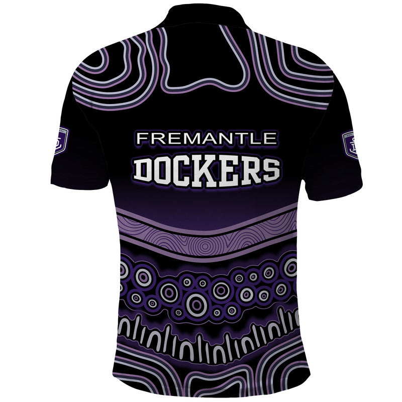 Fremantle Dockers Polo Shirt Freo Indigenous Style LT9 - Vibe Hoodie Shop