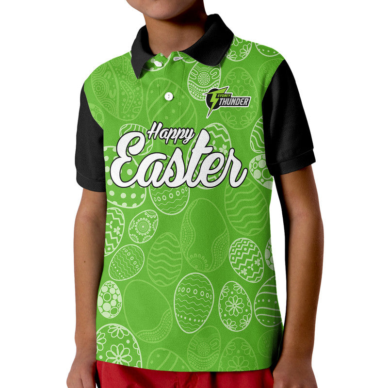 (Custom Personalised) Sydney Thunder Cricket Happy Easter Day Kid Polo Shirt Simple Style - Vibe Hoodie Shop