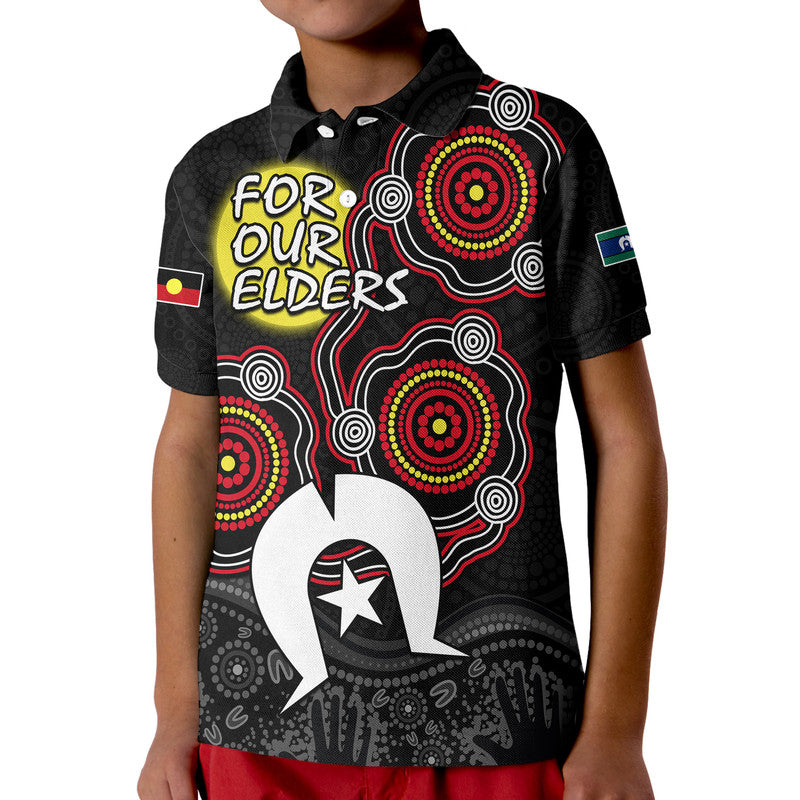 NAIDOC Kid Polo Shirt Aboriginal and Torres Strait Islander - Vibe Hoodie Shop