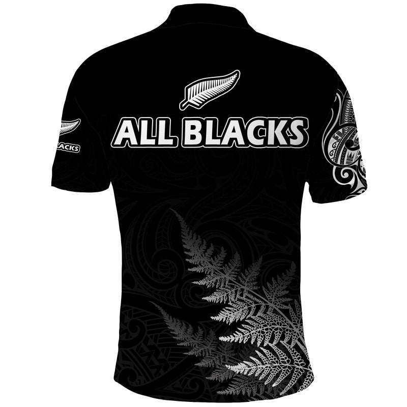 New Zealand Silver Fern Rugby Polo Shirt Maori Ethics Style LT9 - Vibe Hoodie Shop