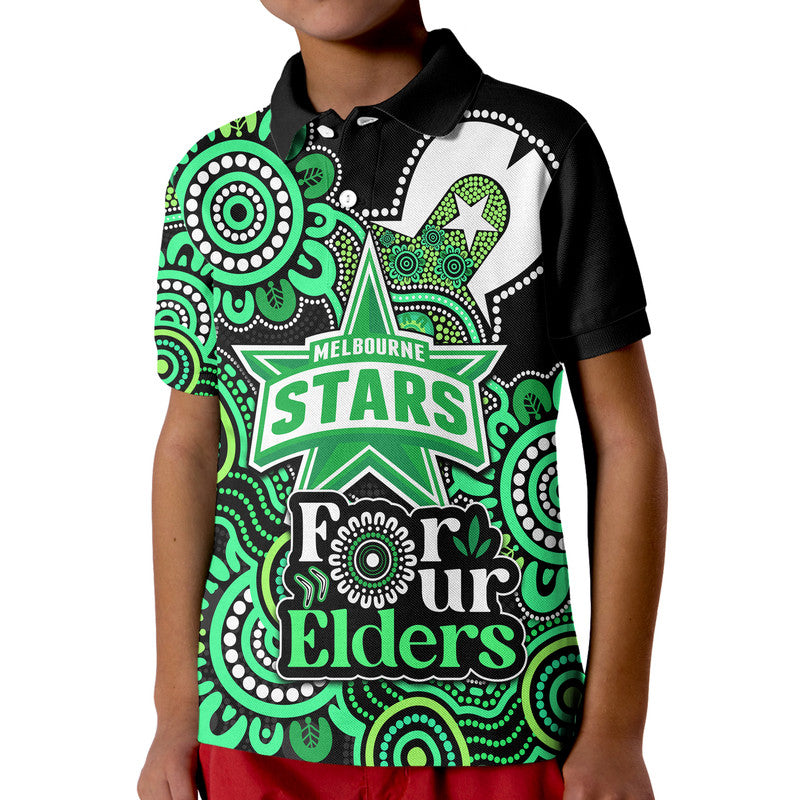 (Custom Personalised) Melbourne Stars Cricket Kid Polo Shirt NAIDOC Torres Strait For Our Elders - Vibe Hoodie Shop