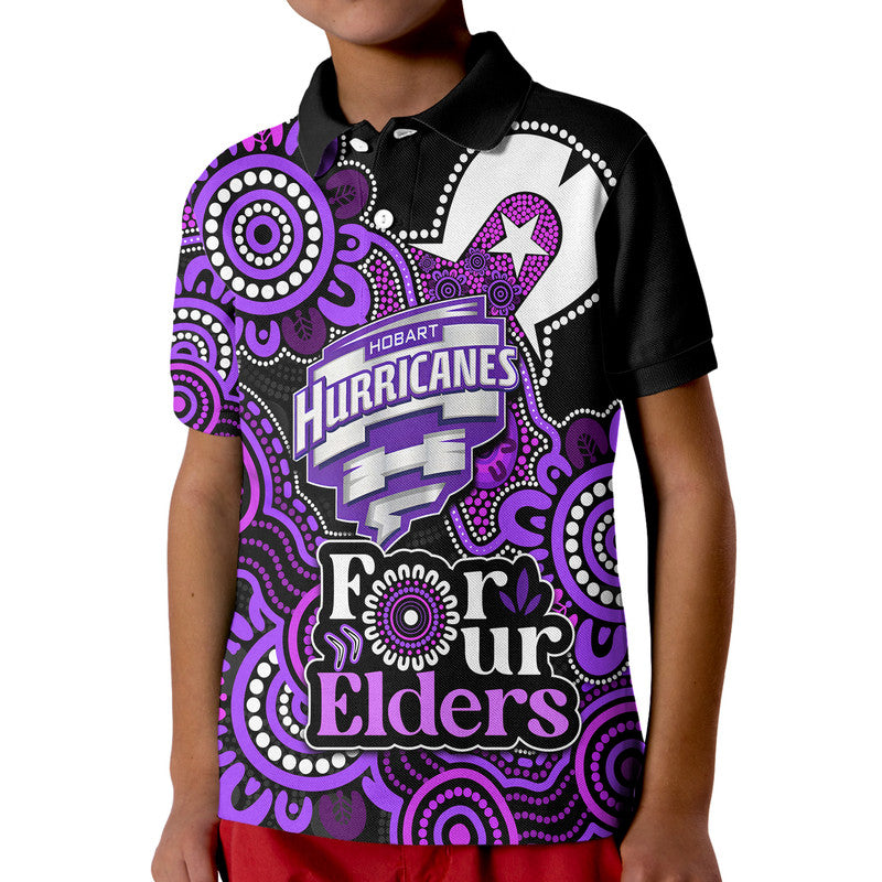 (Custom Personalised) Hobart Hurricanes Cricket Kid Polo Shirt NAIDOC Torres Strait For Our Elders - Vibe Hoodie Shop