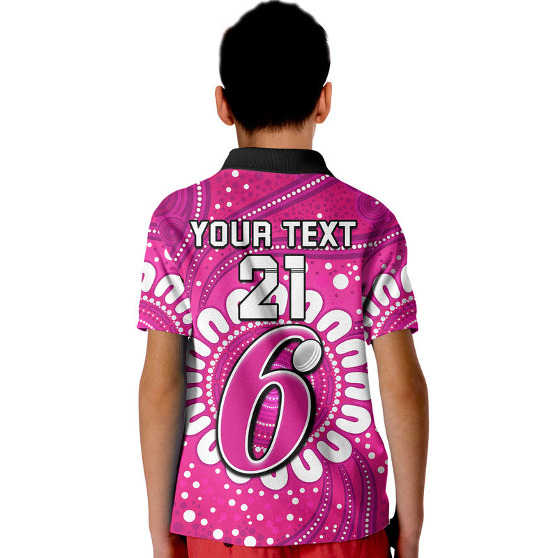 (Custom Personalised) Sydney Sixers Cricket Polo Shirt Aboriginal LT9 - Vibe Hoodie Shop