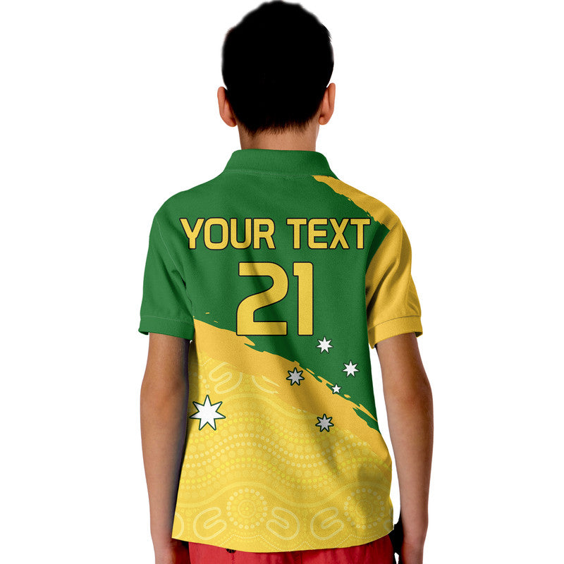 (Custom Personalised) Australia Soccer Kid Polo Shirt World Cup Football Matildas Female Socceroos - Vibe Hoodie Shop