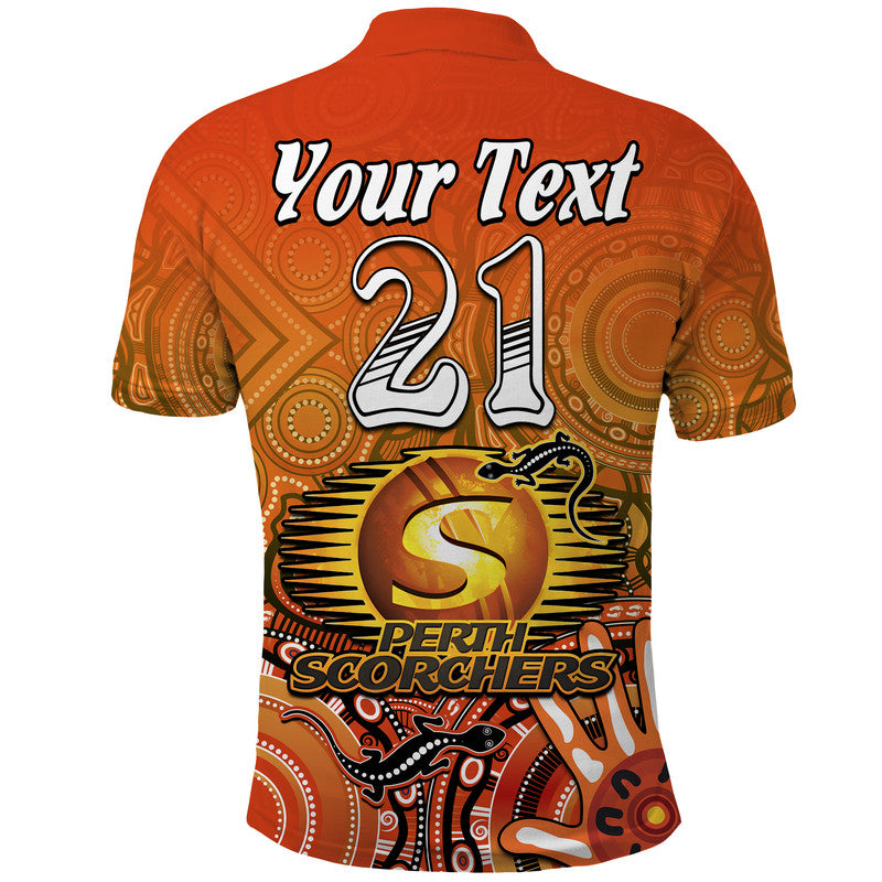 (Custom Personalised) Perth Scorchers Champions Polo Shirt Lizard Indigenous Aboriginal LT9 - Vibe Hoodie Shop